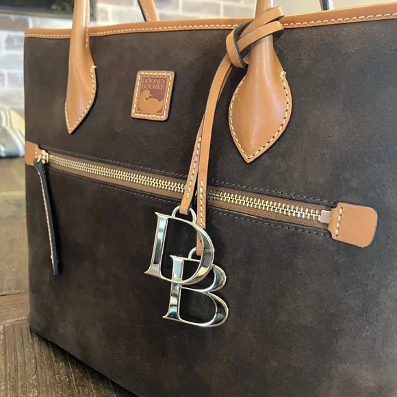 NEW Dooney and Bourke Brown Suede Tote/Handbag - Picture 4 of 11